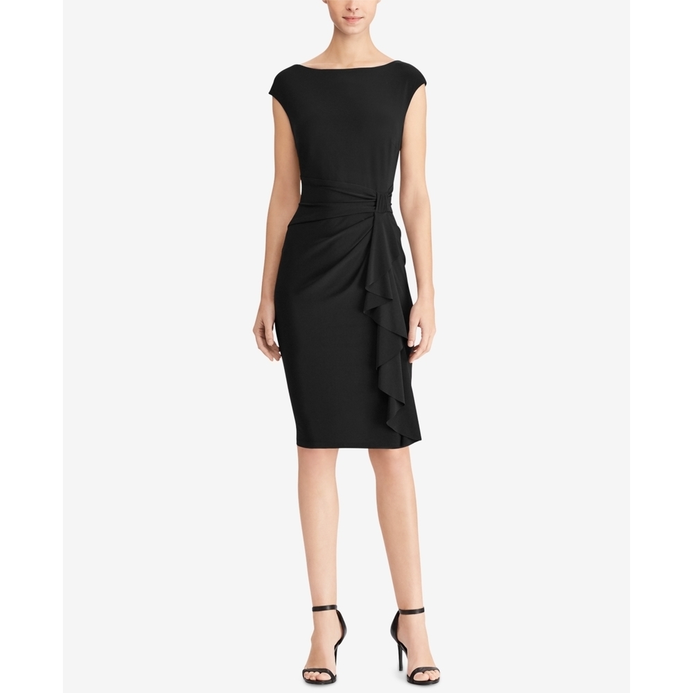 American Living Womens Dardanelle Sheath Dress Size:14 Color:Black